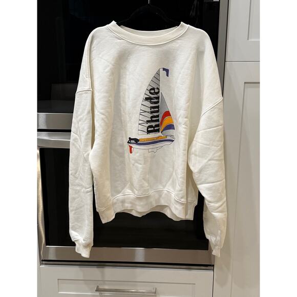XL | RHUDE Catamaran Champion Graphic Crewneck Sweater Mens MSRP $765 NWT - Picture 3 of 13